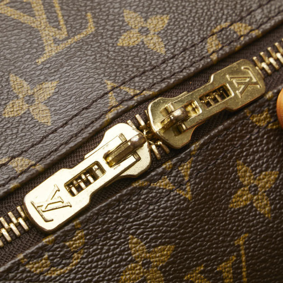 LOUIS VUITTON Brown Monogram Leather Keepall 55 Boston Bag
